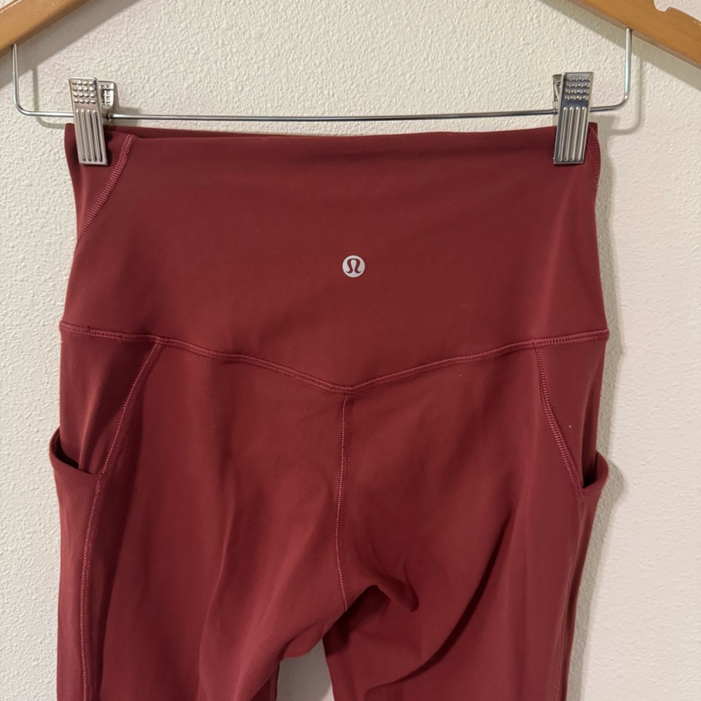 Lululemon Align High-Rise Pant with Pockets 25" Mulled Wine Workout Gym-6 - Picture 7 of 8